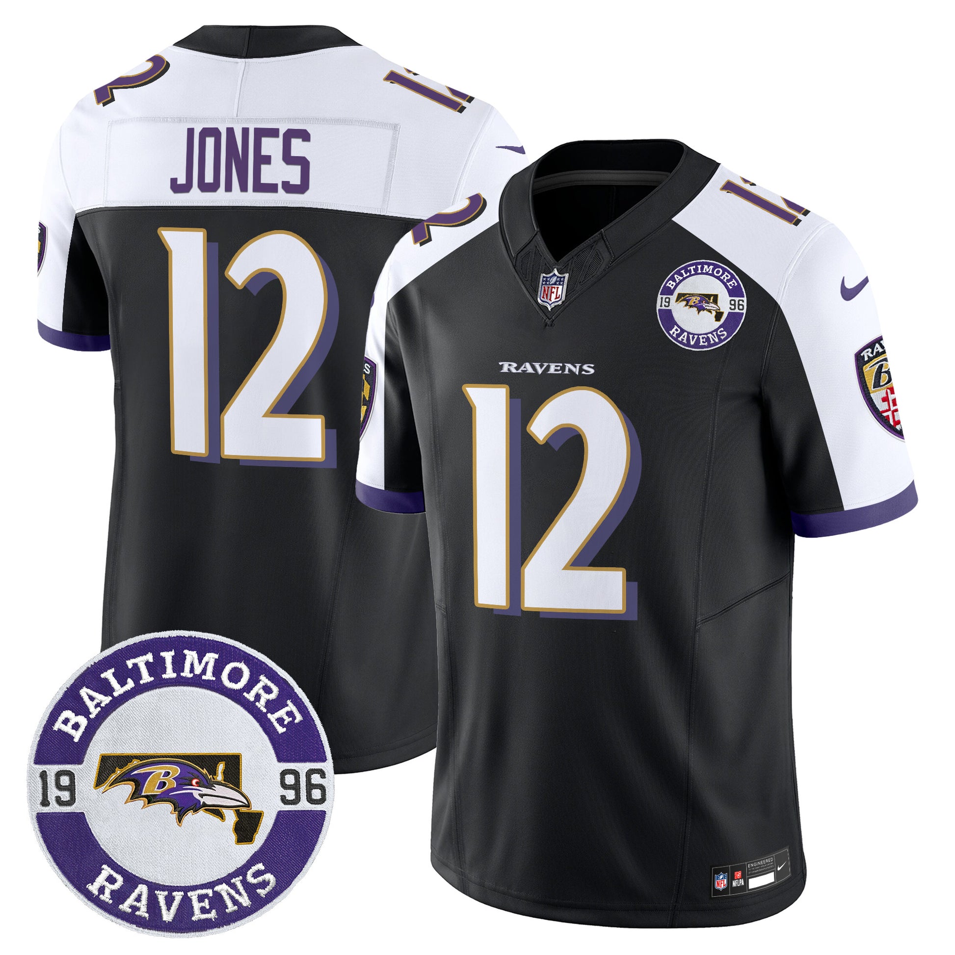 Men's Ravens 2024 Vapor Limited Jersey - Est. 1996 Patch - All Stitched