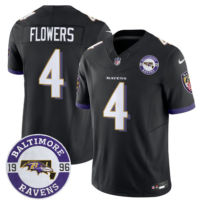 Men's Ravens 2024 Vapor Limited Jersey - Est. 1996 Patch - All Stitched