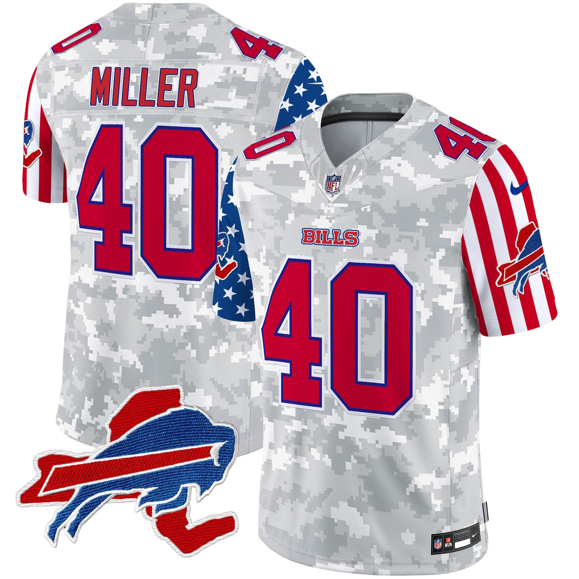 Men's Bills American Style Vapor Limited Jersey - All Stitched