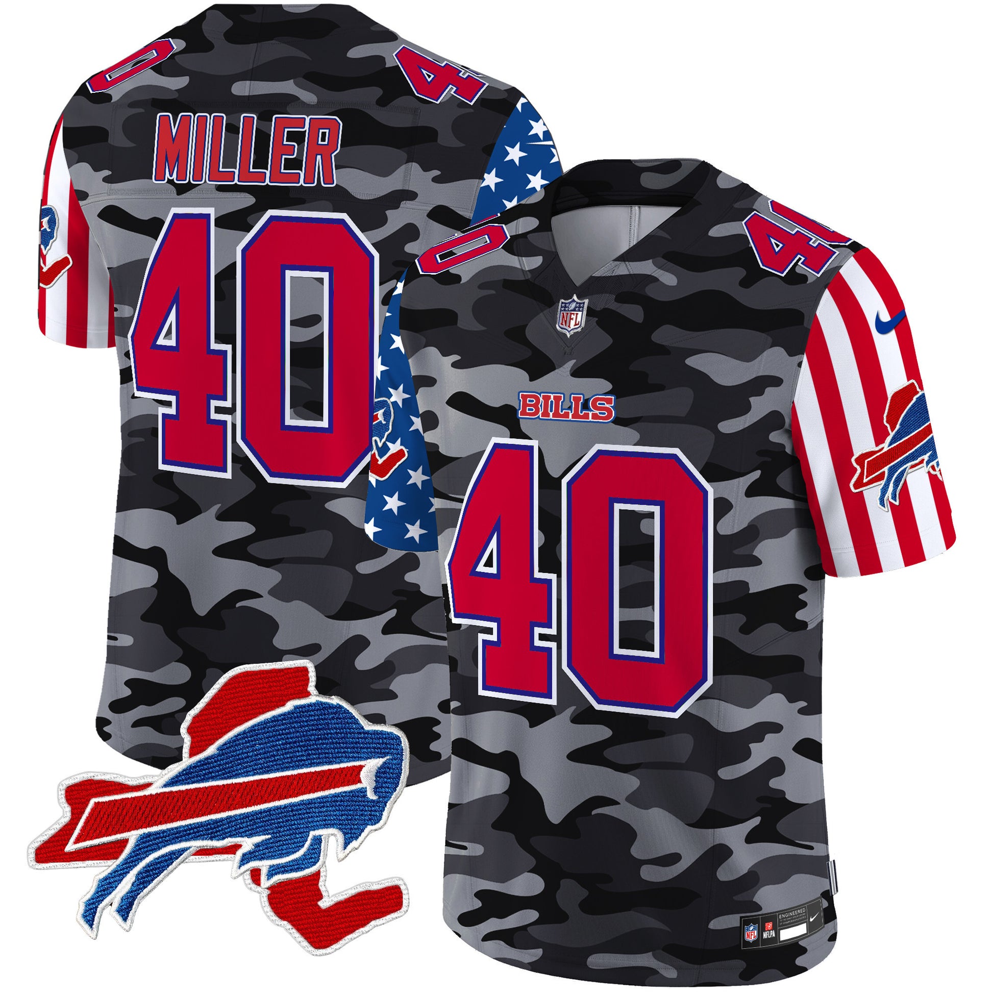 Men's Bills American Style Vapor Limited Jersey - All Stitched