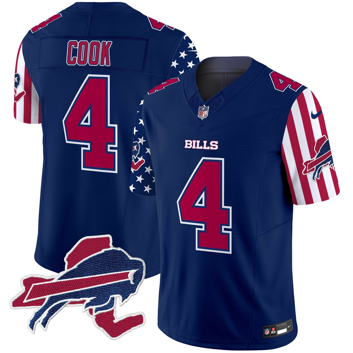 Men's Bills American Style Vapor Limited Jersey V2 - All Stitched