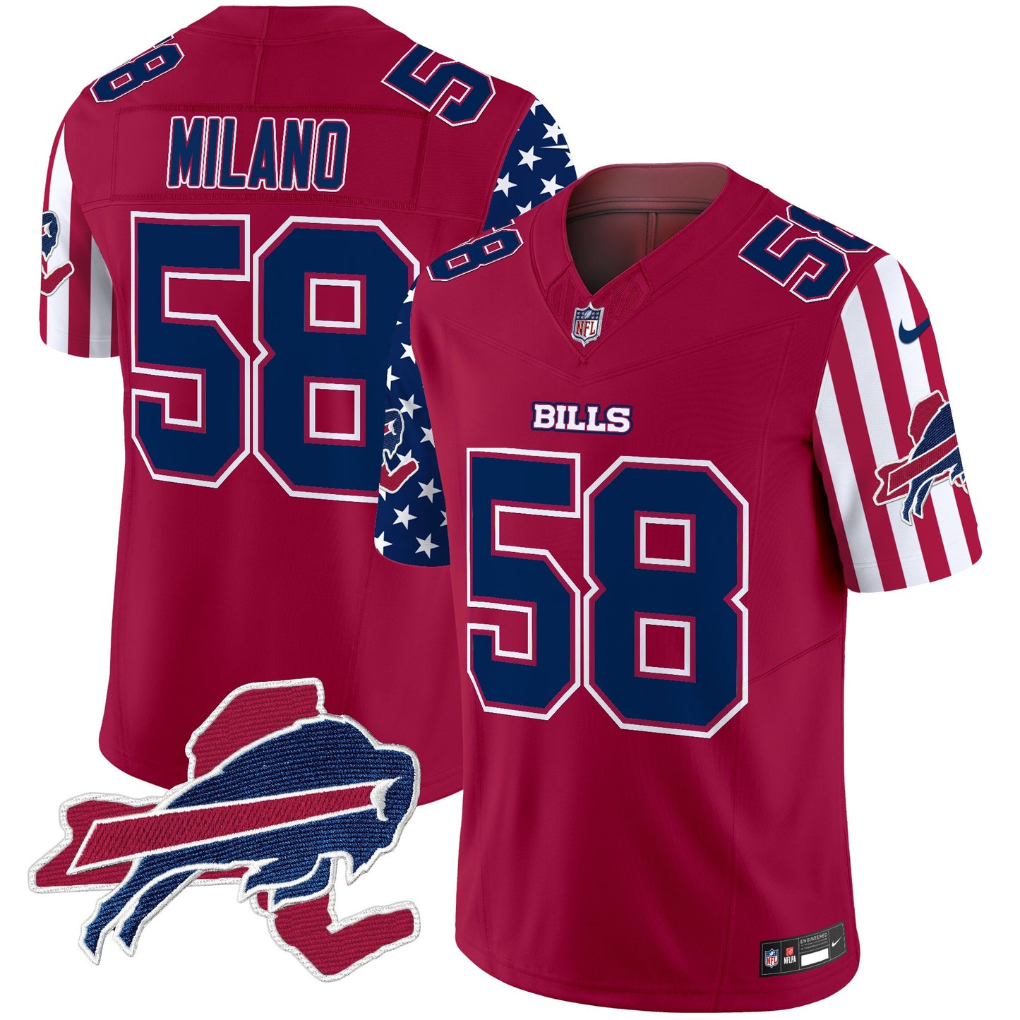 Men's Bills American Style Vapor Limited Jersey V2 - All Stitched