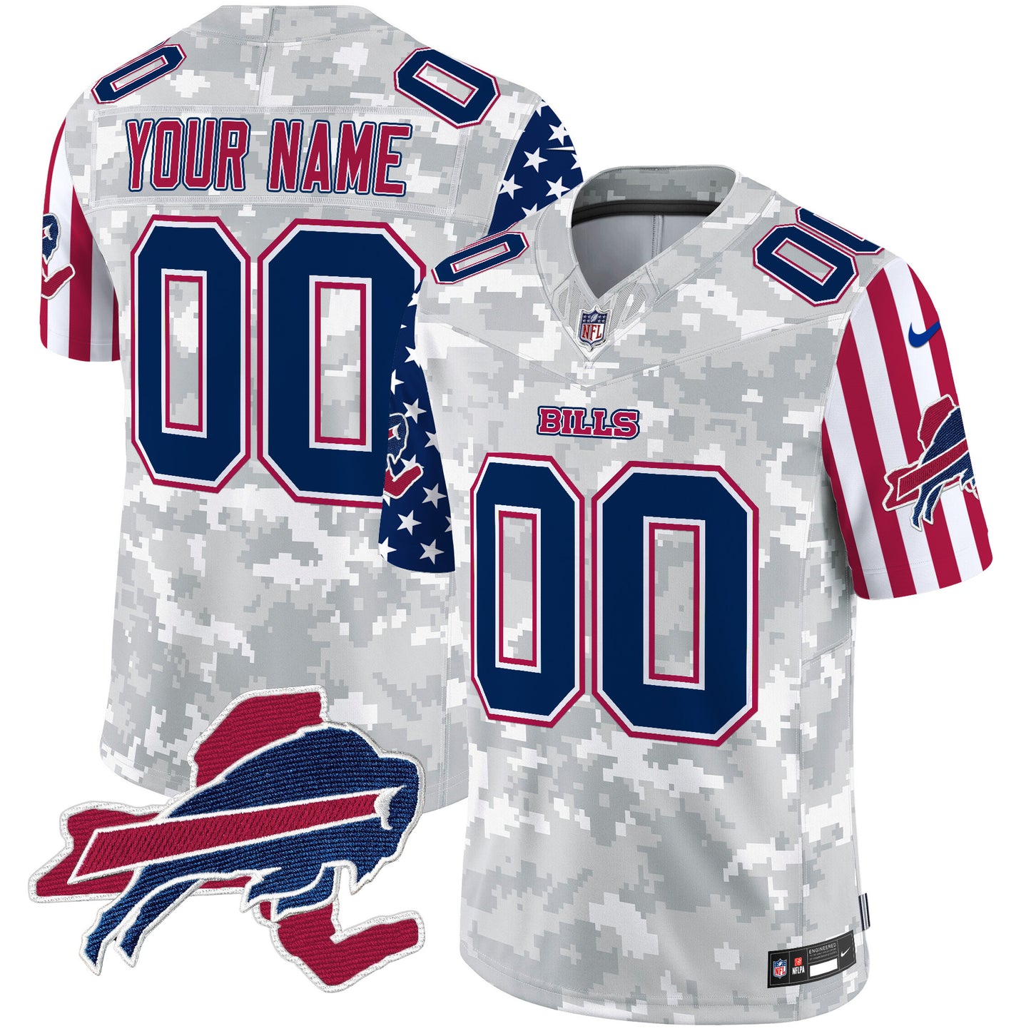 Bills American Style Vapor Limited Custom Jersey V2 - All Stitched
