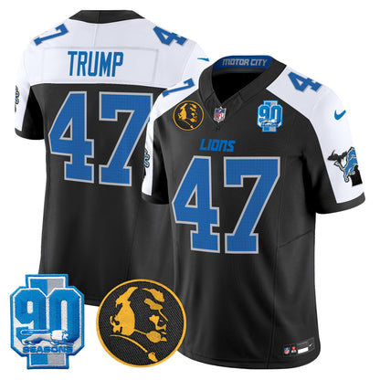 Men's Detroit Lions 2024 90th & John Madden Patch Vapor Limited Jersey - All Stitched