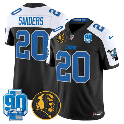 Men's Detroit Lions 2024 90th & John Madden Patch Vapor Limited Jersey - All Stitched