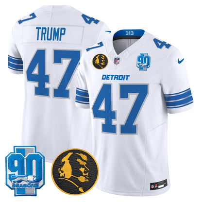 Men's Detroit Lions 2024 90th & John Madden Patch Vapor Limited Jersey - All Stitched