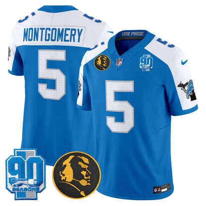 Men's Detroit Lions 2024 90th & John Madden Patch Vapor Limited Jersey - All Stitched