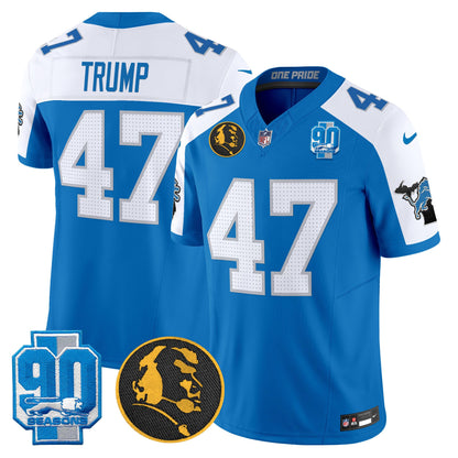 Men's Detroit Lions 2024 90th & John Madden Patch Vapor Limited Jersey - All Stitched