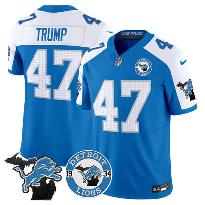 Men's Detroit Lions 2024 Vapor Limited Jersey - Est. 1934 Patch - All Stitched