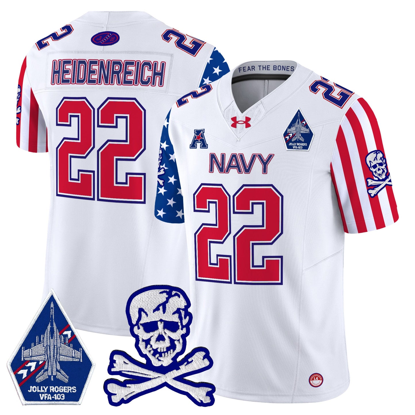 Navy Midshipmen 2024 American Style Vapor Limited Jersey - All Stitched