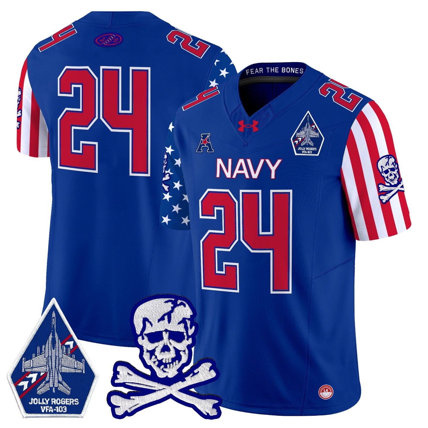 Navy Midshipmen 2024 American Style Vapor Limited Jersey - All Stitched