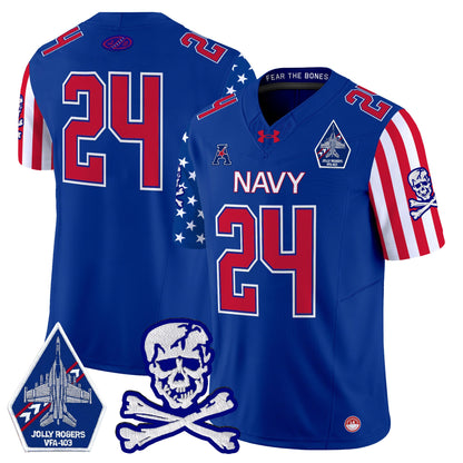 Navy Midshipmen 2024 American Style Vapor Limited Jersey - All Stitched