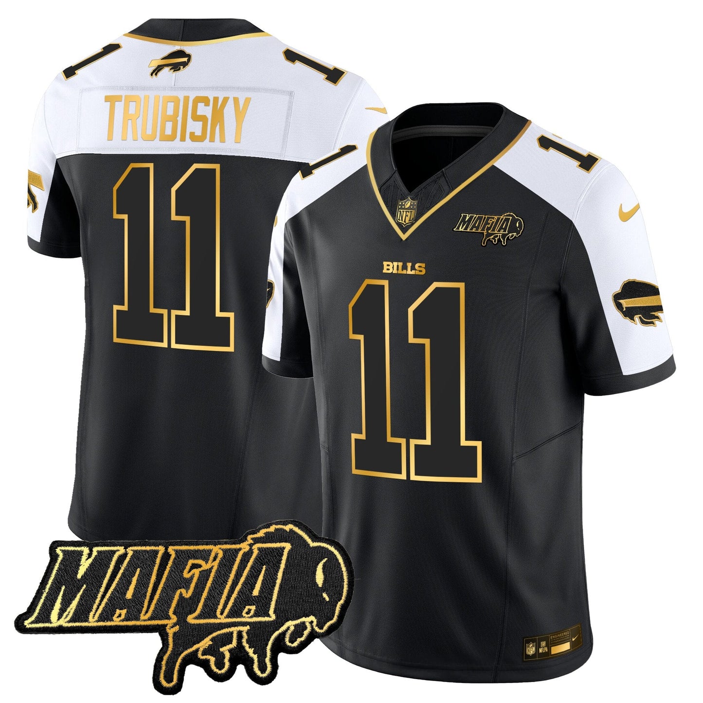 Buffalo Bills 2024 Bills Mafia Patch Gold Vapor Limited Jersey - All Stitched