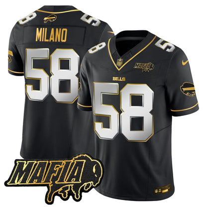 Buffalo Bills 2024 Bills Mafia Patch Gold Vapor Limited Jersey - All Stitched