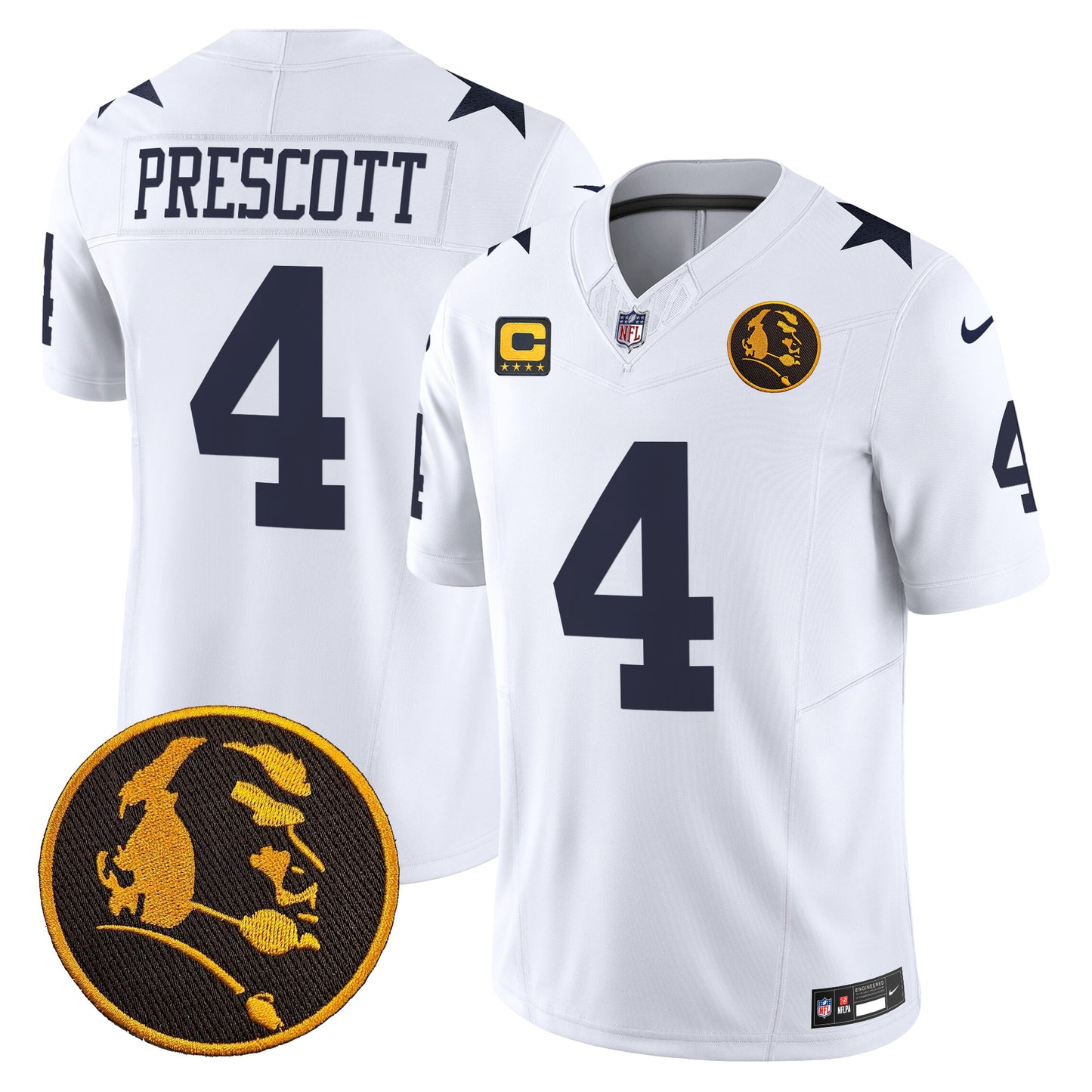 Men's Cowboys Texas & John Madden Patch Vapor Limited Jersey V2 - All Stitched