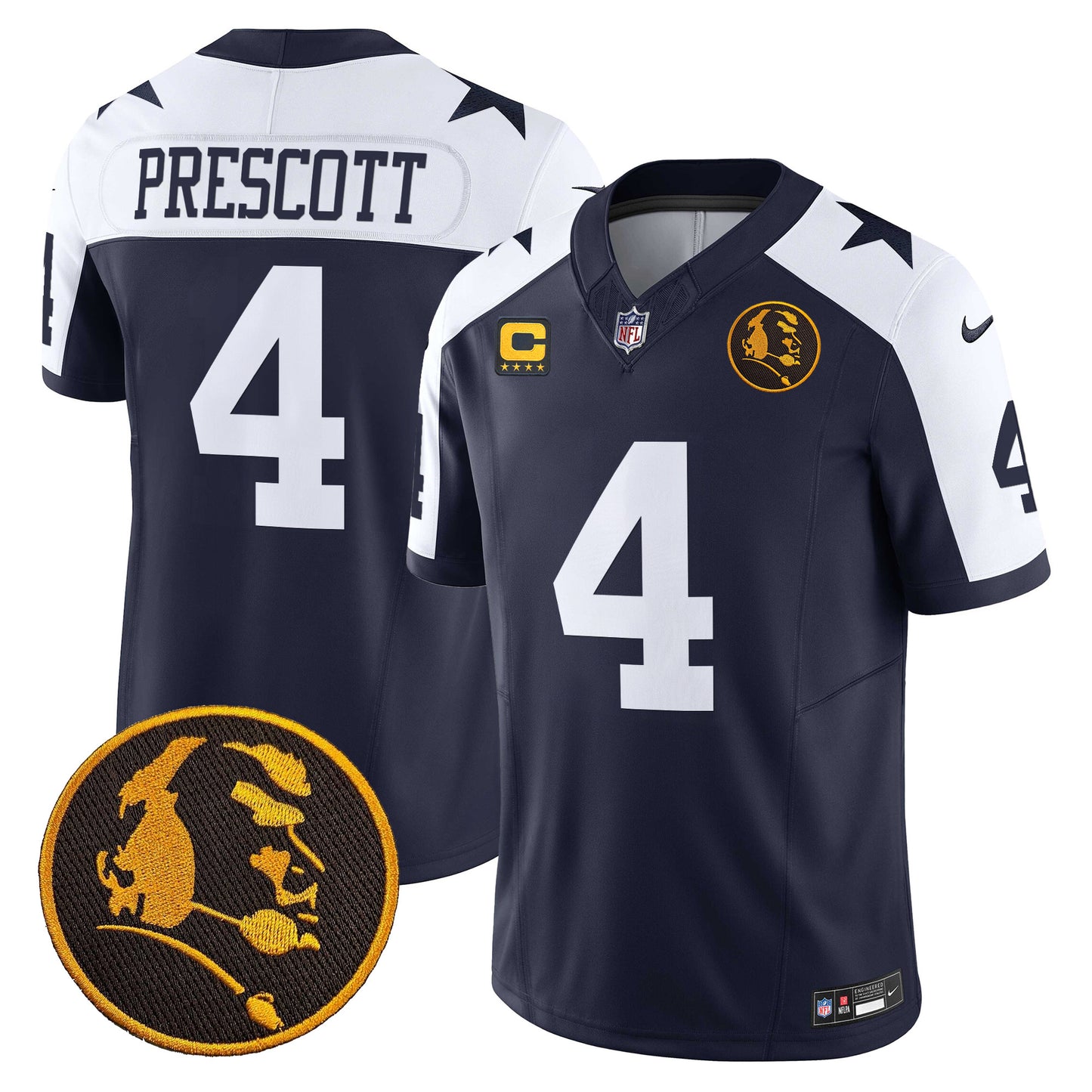 Men's Cowboys Texas & John Madden Patch Vapor Limited Jersey V2 - All Stitched