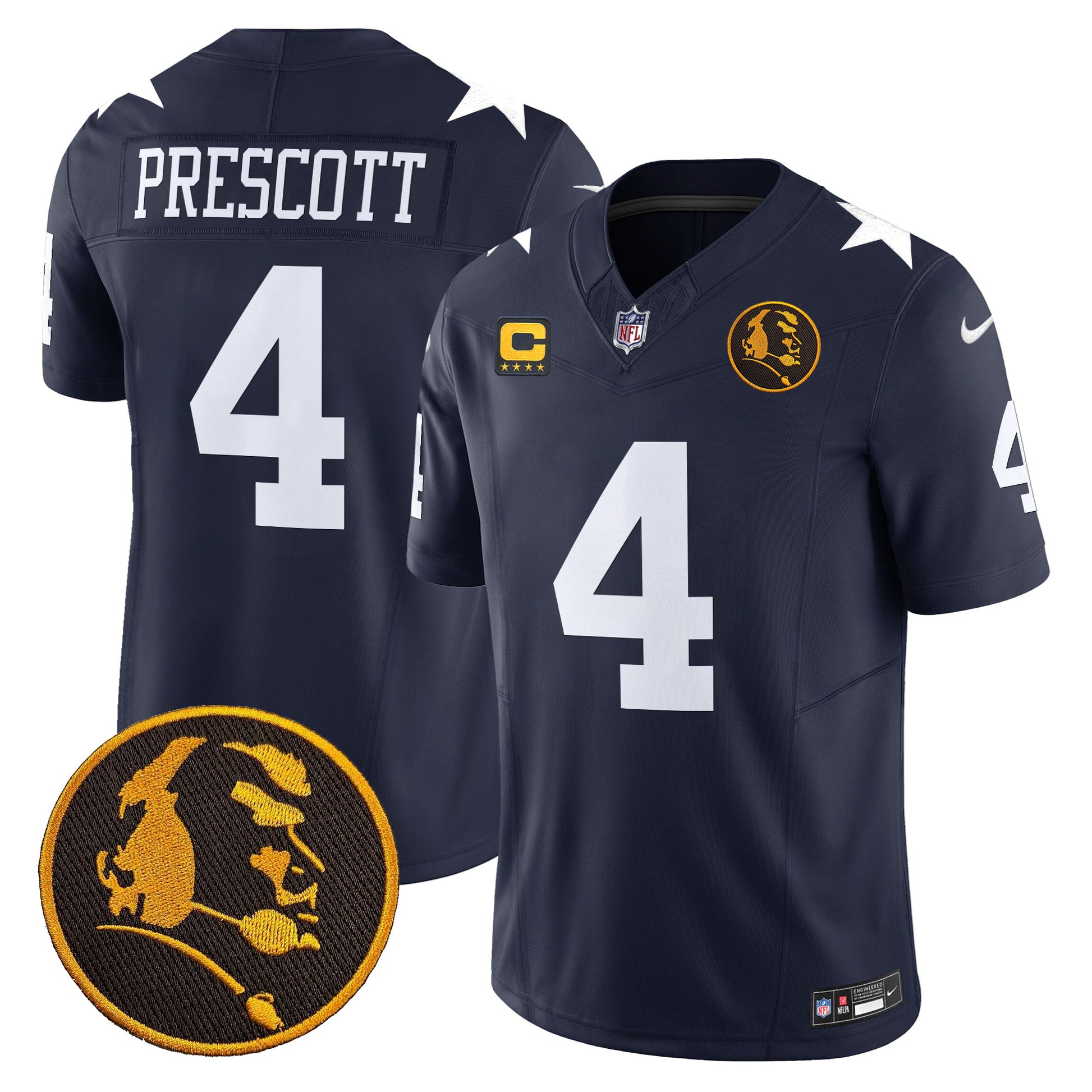 Men's Cowboys Texas & John Madden Patch Vapor Limited Jersey V2 - All Stitched