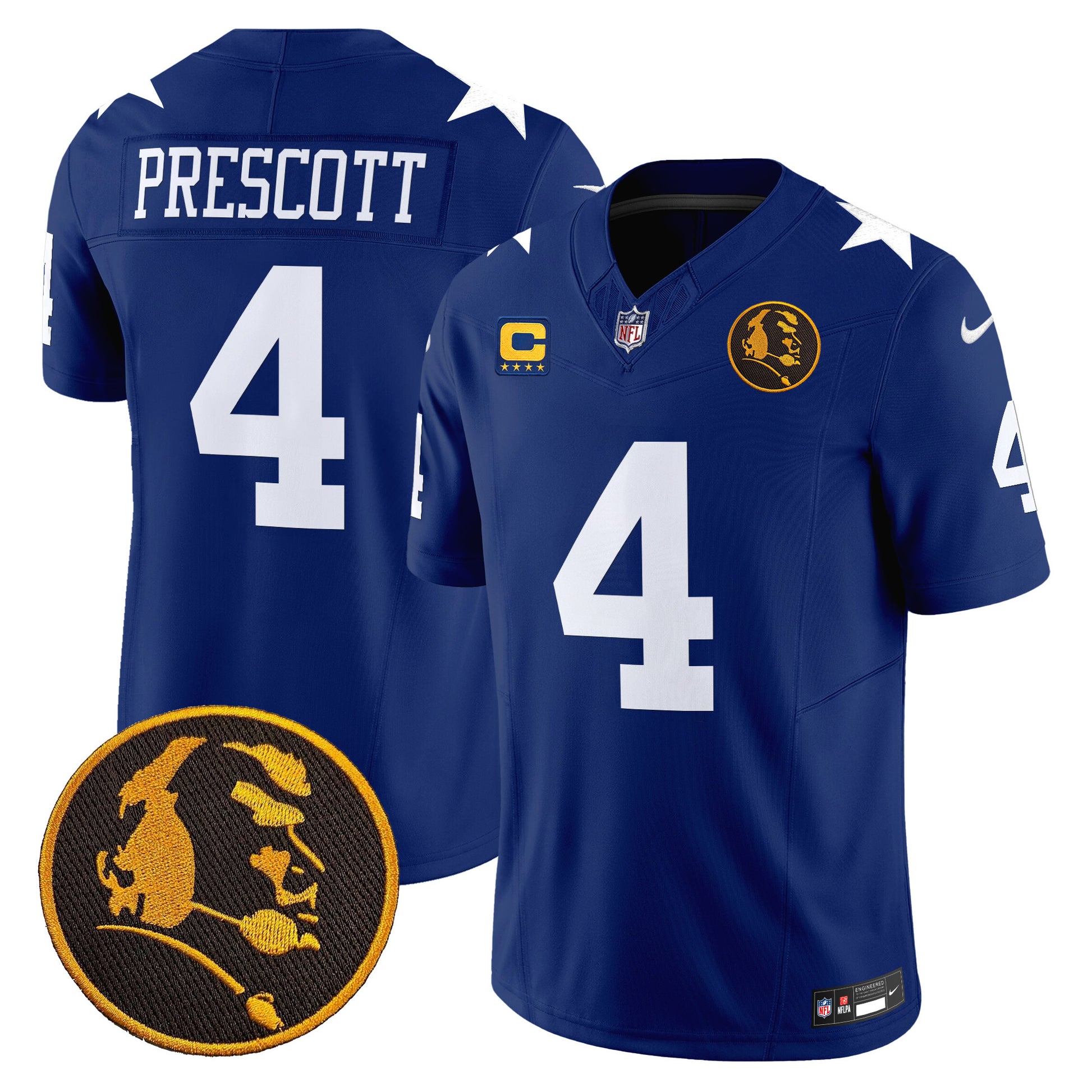 Men's Cowboys Texas & John Madden Patch Vapor Limited Jersey V2 - All Stitched