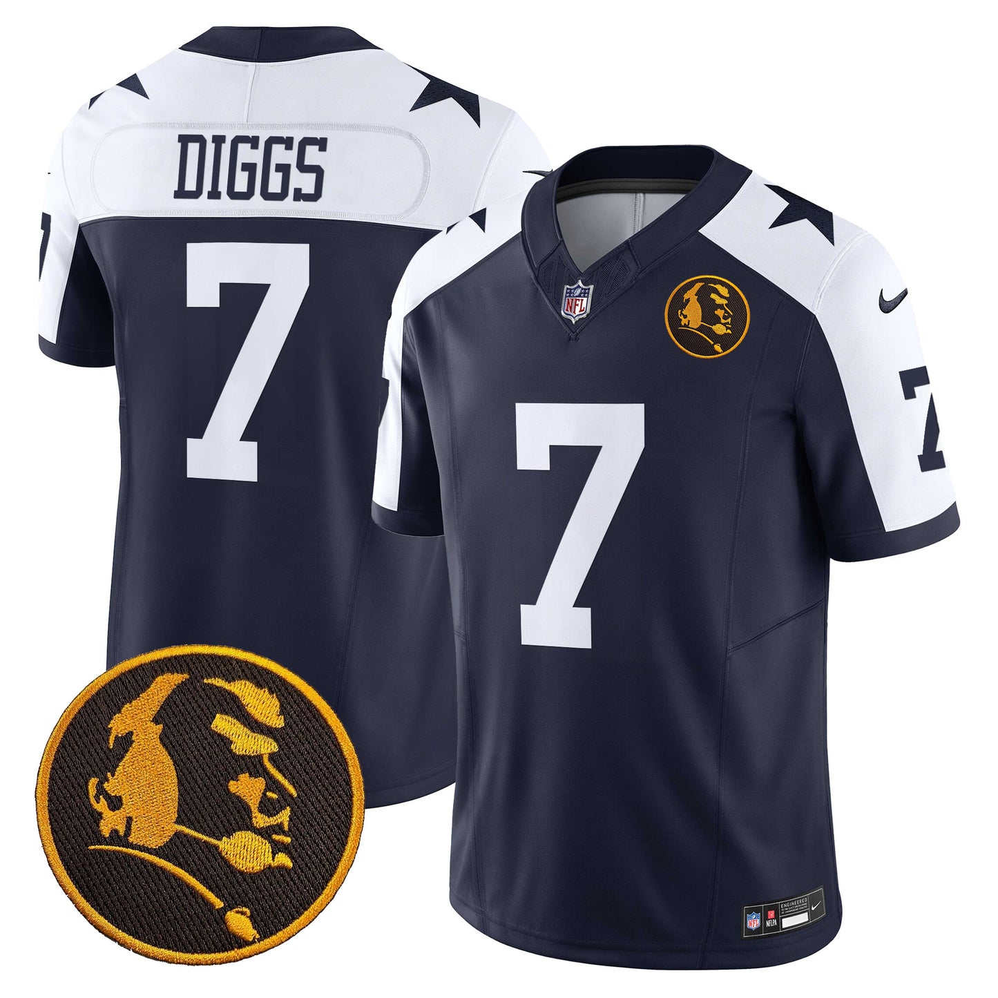 Men's Cowboys Texas & John Madden Patch Vapor Limited Jersey V2 - All Stitched