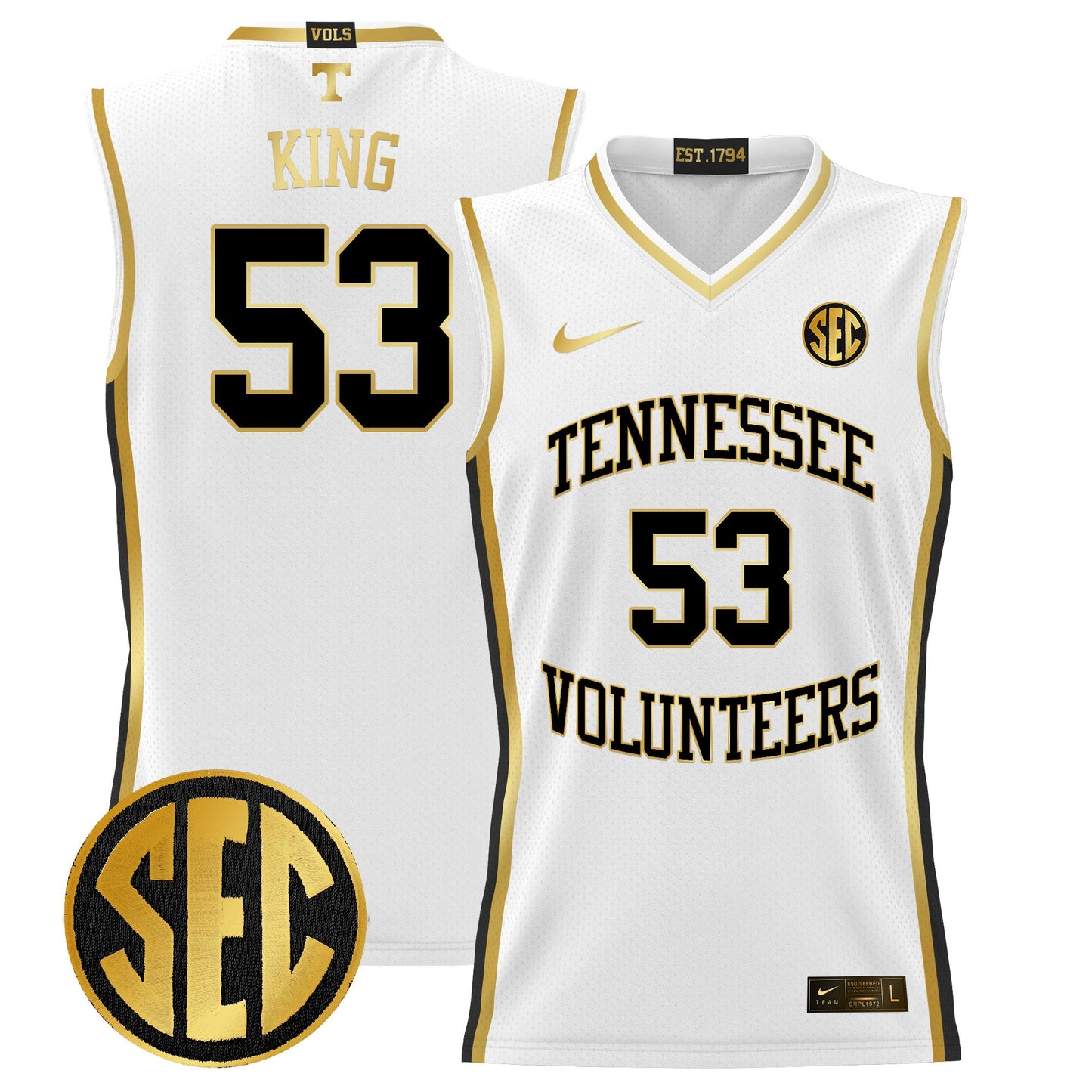 Tennessee Volunteers 2024 Lightweight Basketball Jersey - All Stitched