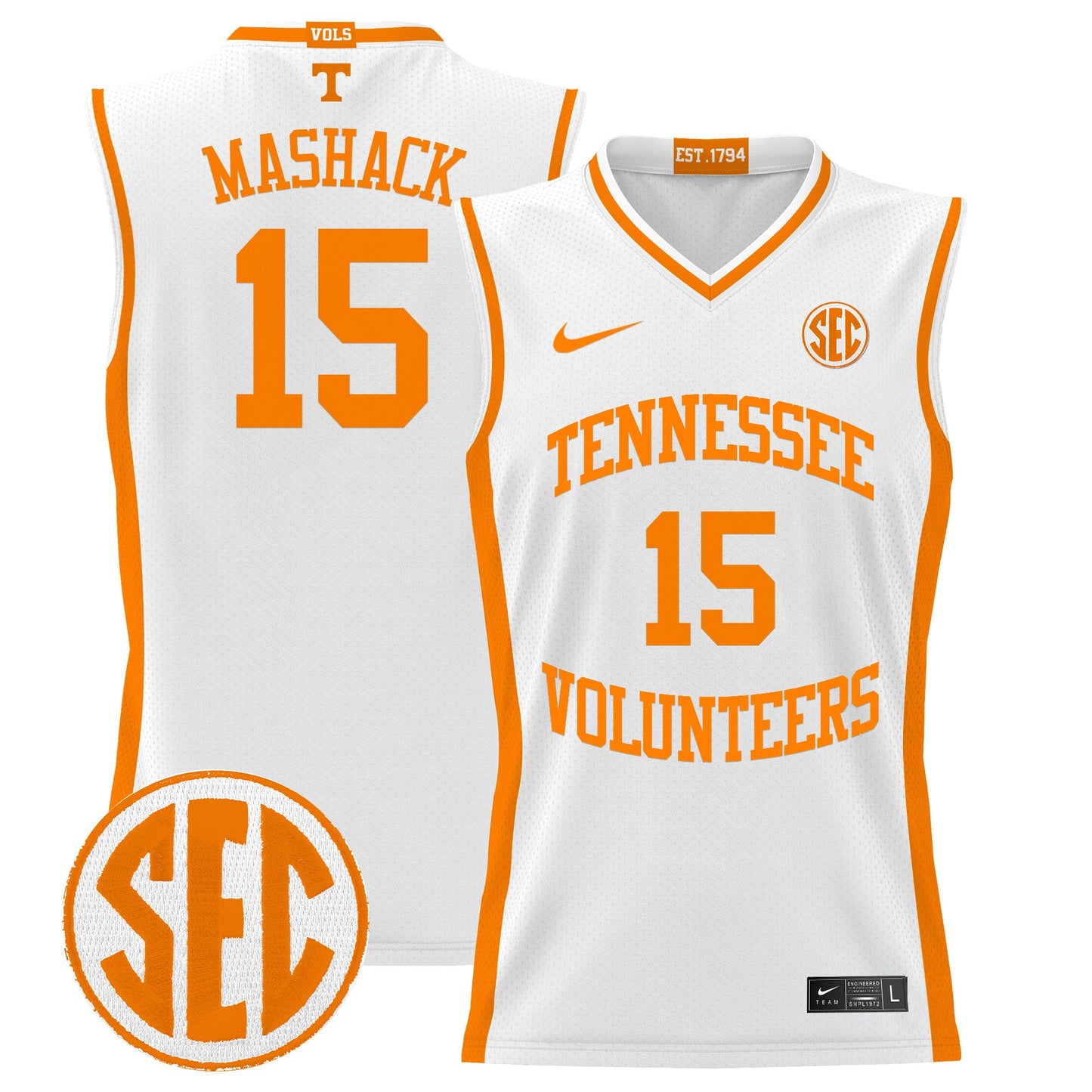 Tennessee Volunteers 2024 Lightweight Basketball Jersey - All Stitched