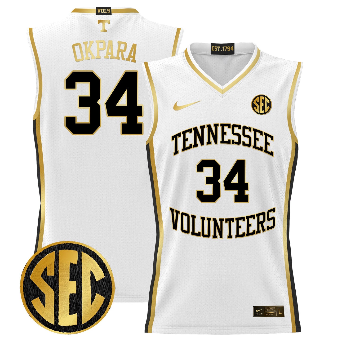Tennessee Volunteers 2024 Lightweight Basketball Jersey - All Stitched