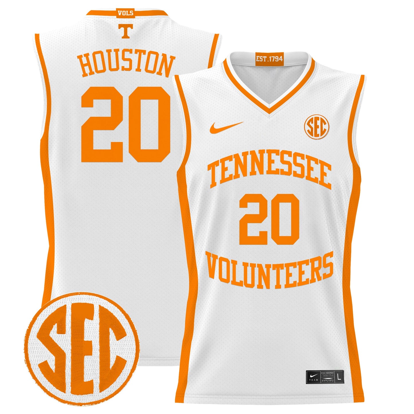 Tennessee Volunteers 2024 Lightweight Basketball Jersey - All Stitched