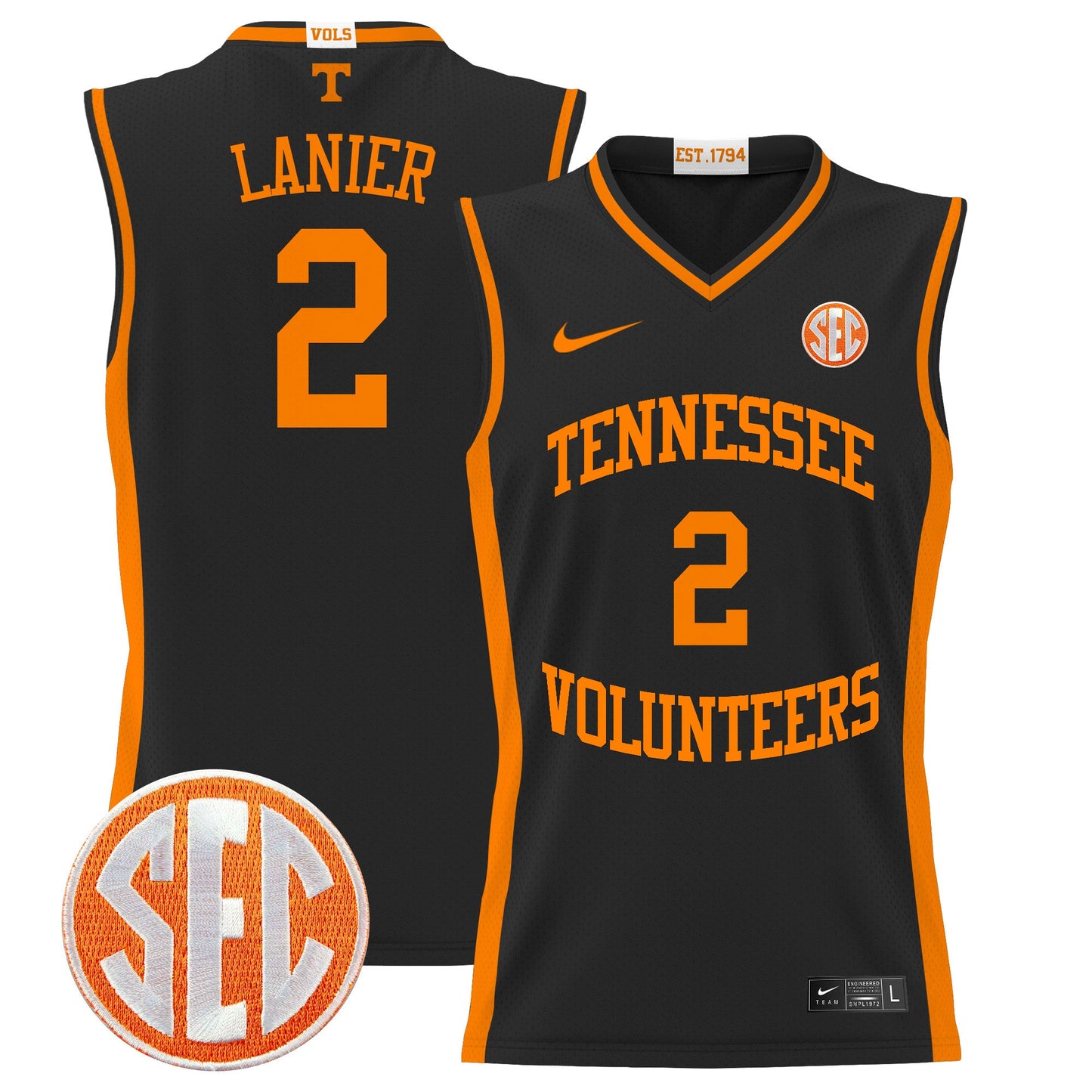 Tennessee Volunteers 2024 Lightweight Basketball Jersey - All Stitched
