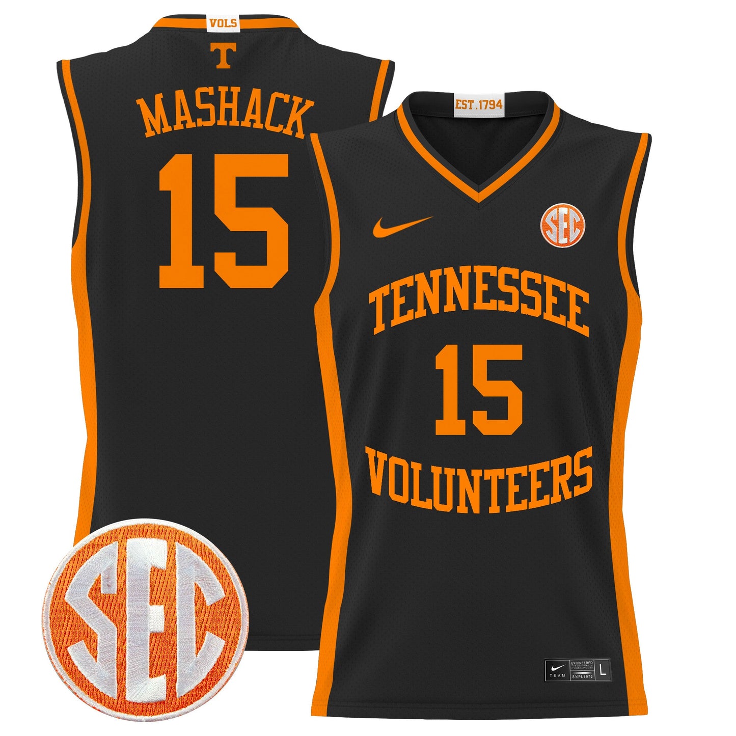Tennessee Volunteers 2024 Lightweight Basketball Jersey - All Stitched