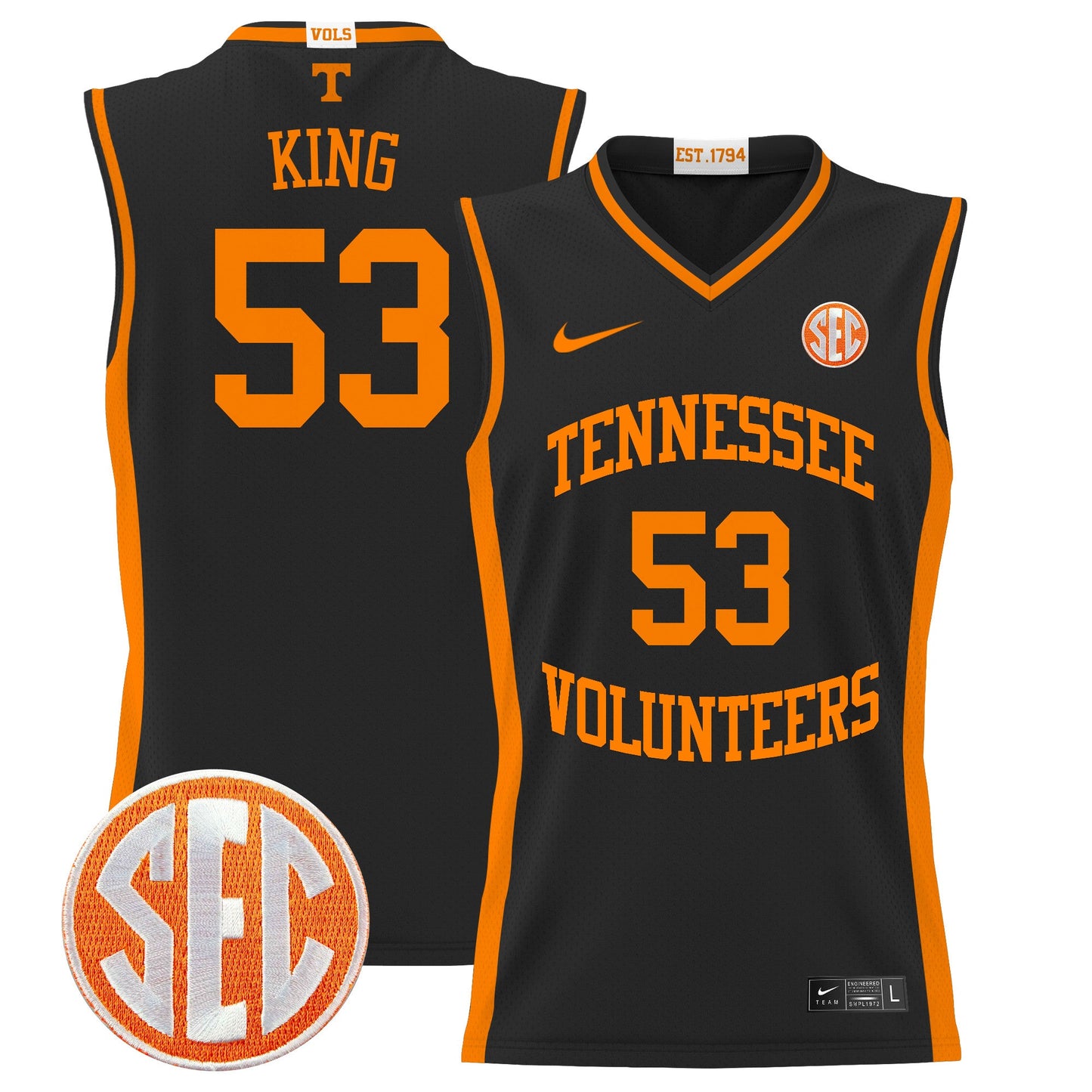 Tennessee Volunteers 2024 Lightweight Basketball Jersey - All Stitched