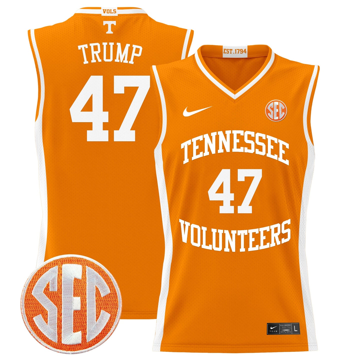 Tennessee Volunteers 2024 Lightweight Basketball Jersey - All Stitched