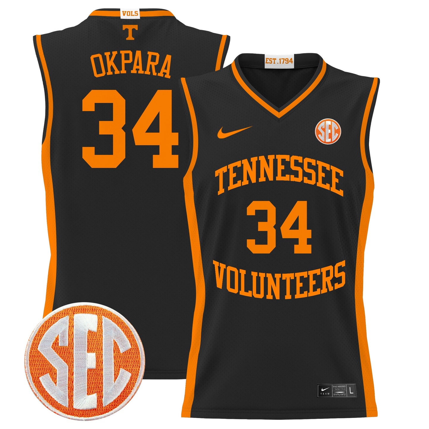Tennessee Volunteers 2024 Lightweight Basketball Jersey - All Stitched