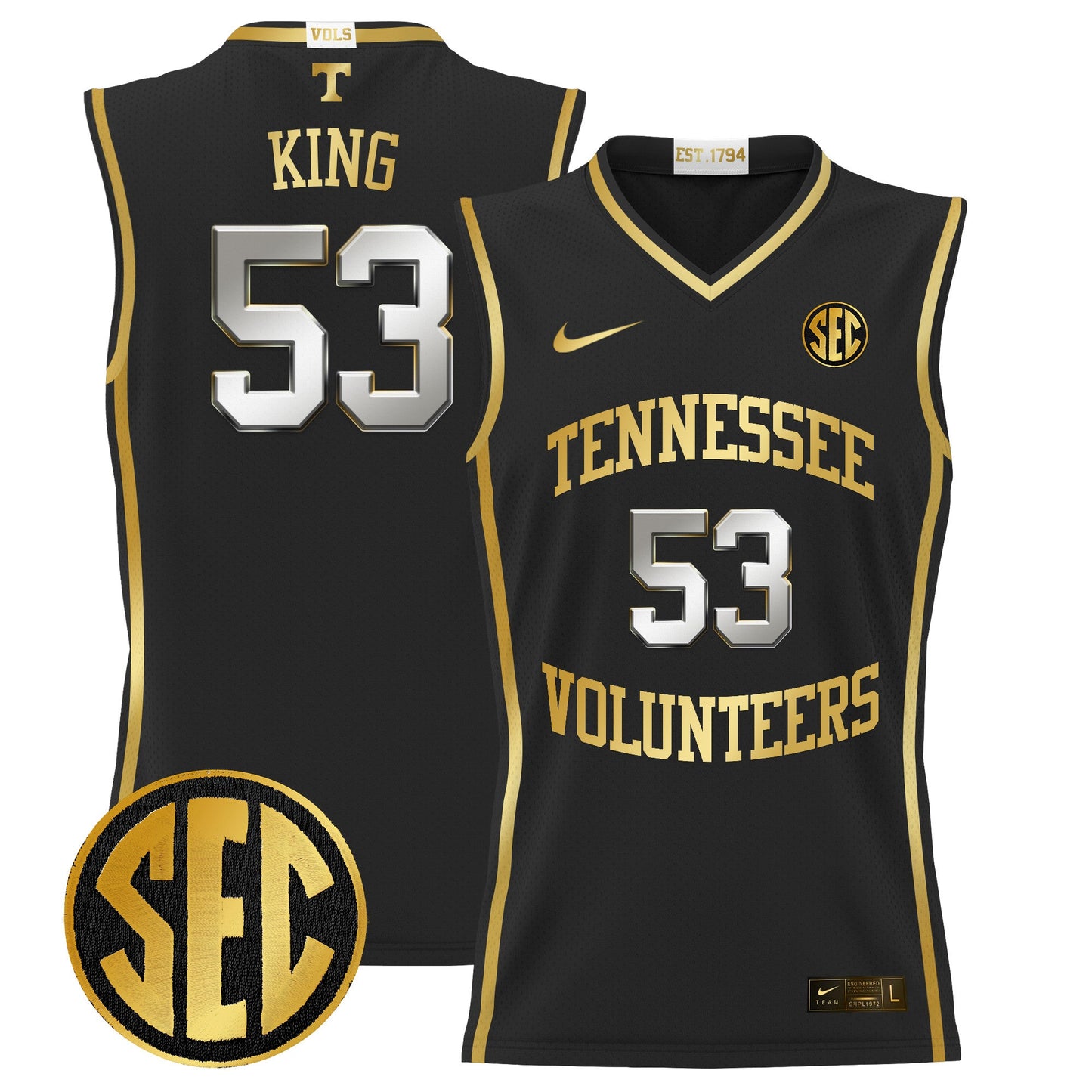 Tennessee Volunteers 2024 Lightweight Basketball Jersey - All Stitched
