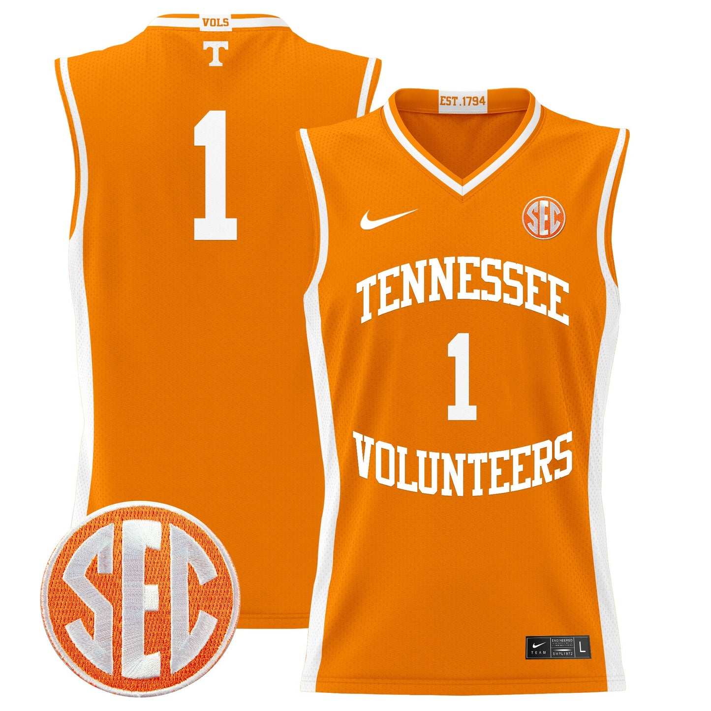 Tennessee Volunteers 2024 Lightweight Basketball Jersey - All Stitched