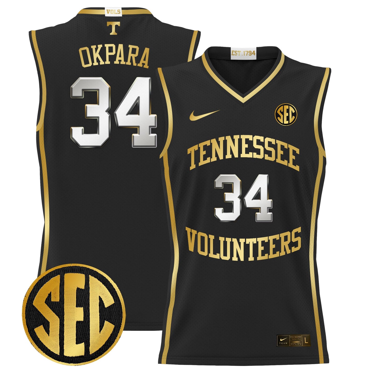 Tennessee Volunteers 2024 Lightweight Basketball Jersey - All Stitched