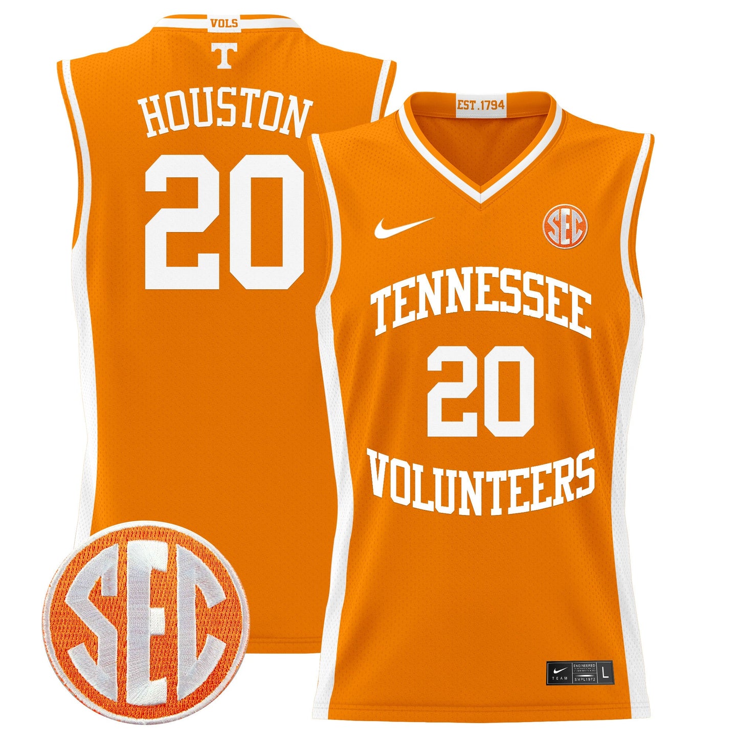 Tennessee Volunteers 2024 Lightweight Basketball Jersey - All Stitched