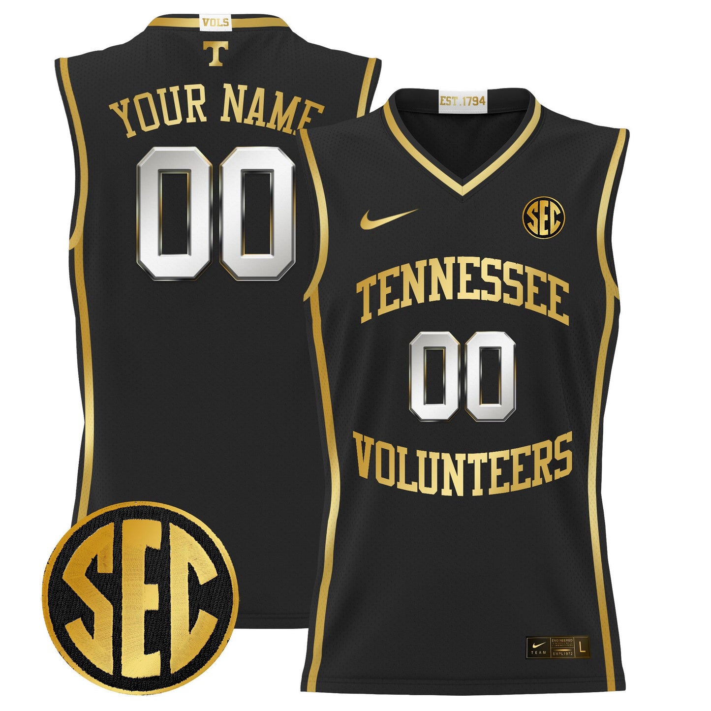Tennessee Volunteers 2024 Lightweight Basketball Custom Jersey - All Stitched