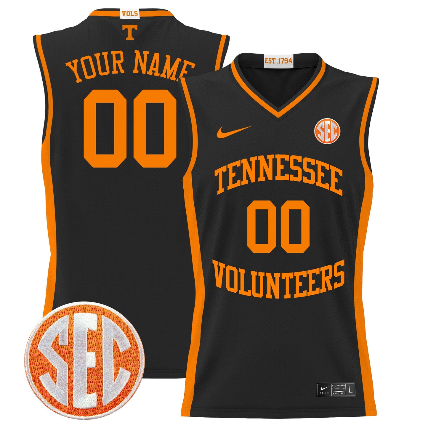 Tennessee Volunteers 2024 Lightweight Basketball Custom Jersey - All Stitched