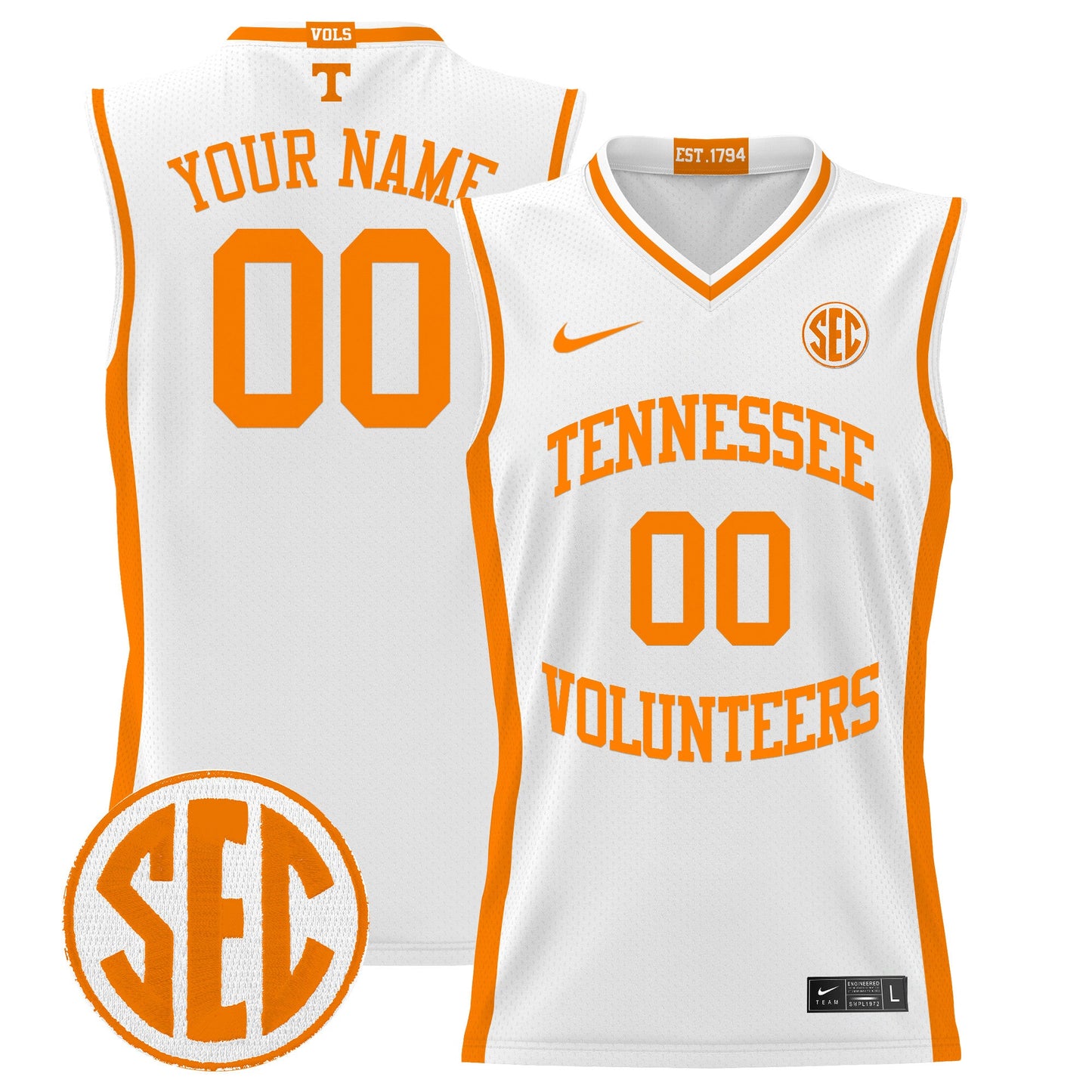 Tennessee Volunteers 2024 Lightweight Basketball Custom Jersey - All Stitched