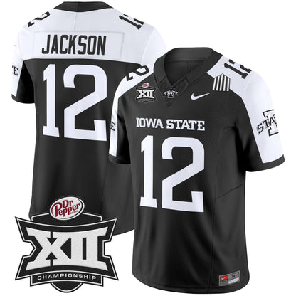Iowa State 2024 Big 12 Championship Patch Vapor Limited Jersey - All Stitched