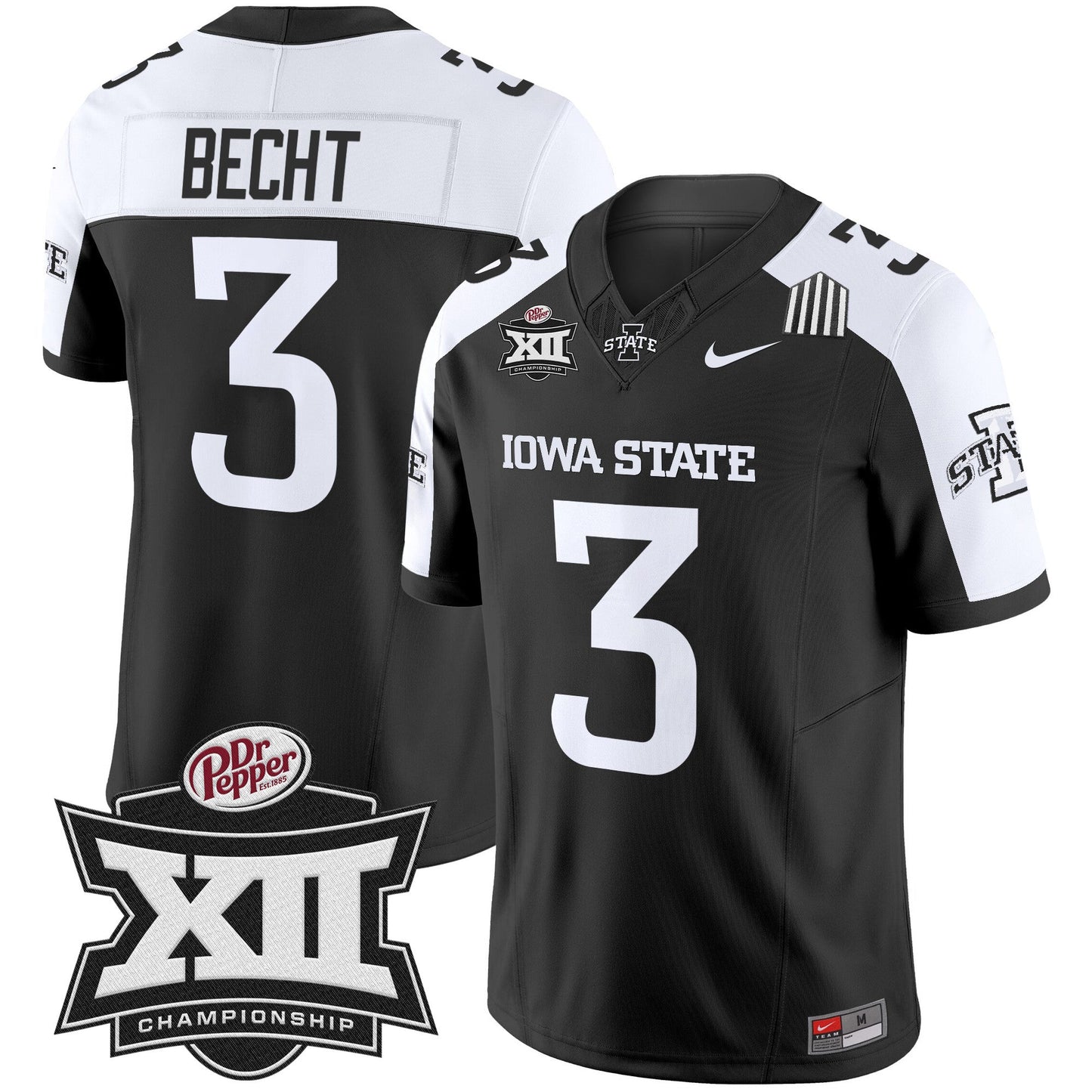 Iowa State 2024 Big 12 Championship Patch Vapor Limited Jersey - All Stitched