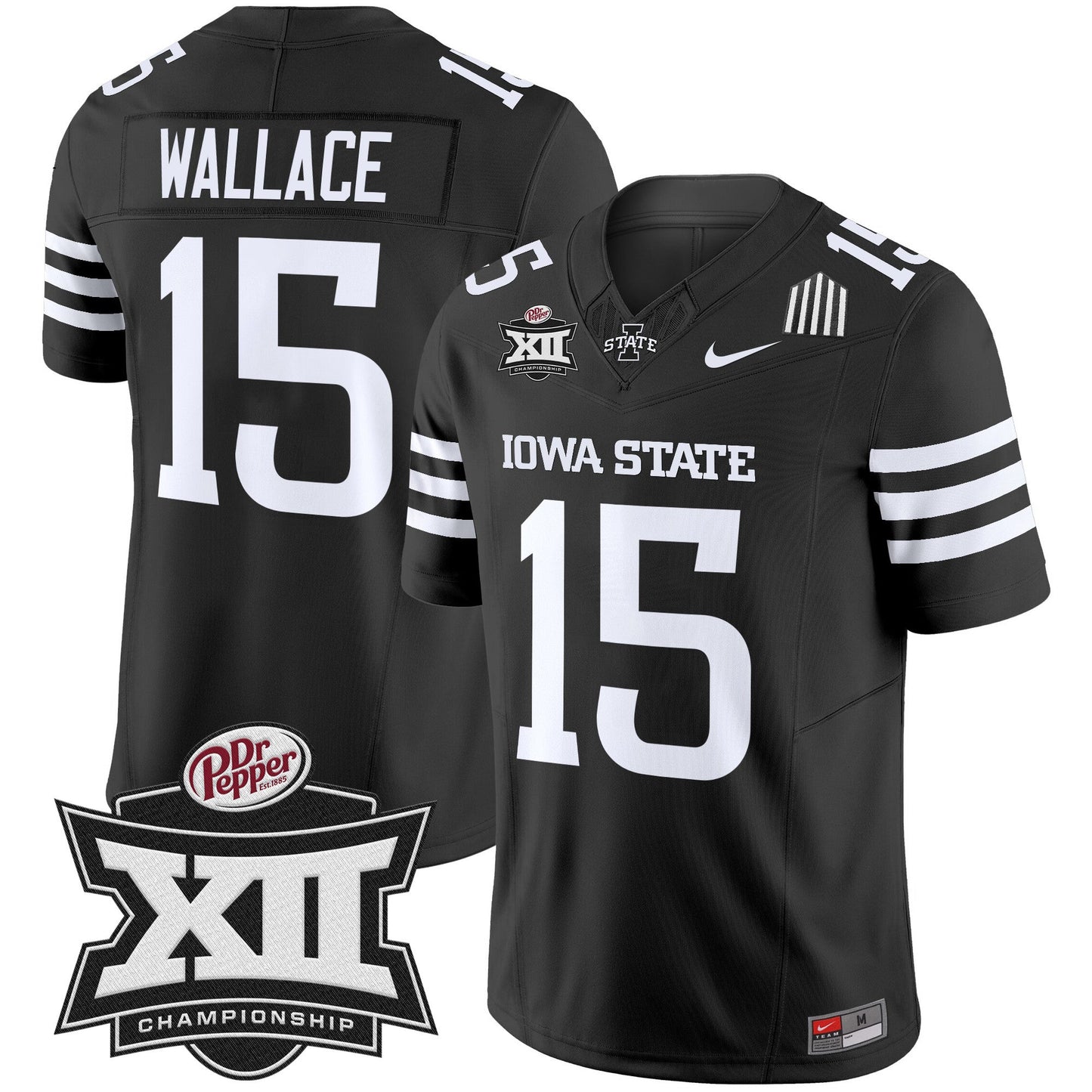 Iowa State 2024 Big 12 Championship Patch Vapor Limited Jersey - All Stitched
