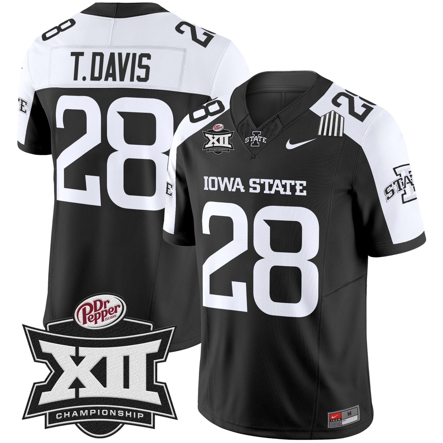 Iowa State 2024 Big 12 Championship Patch Vapor Limited Jersey - All Stitched