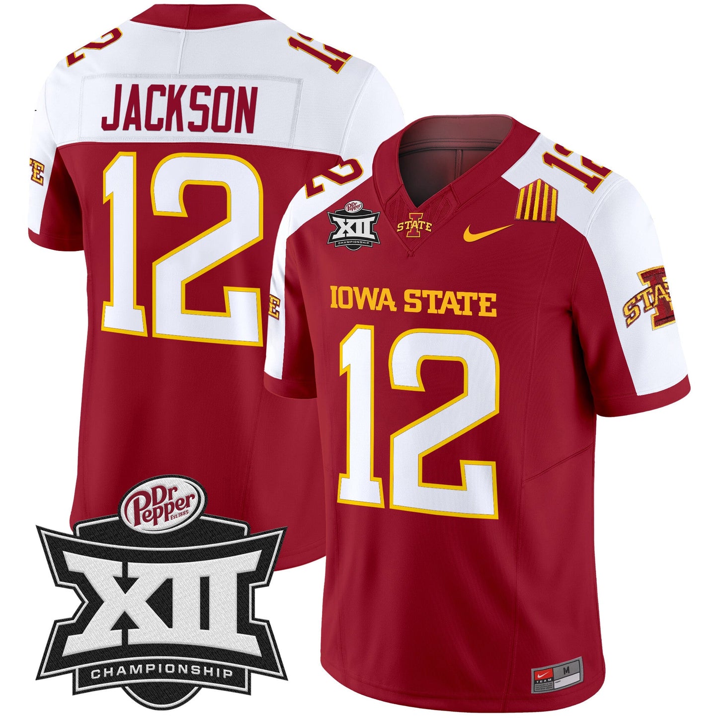 Iowa State 2024 Big 12 Championship Patch Vapor Limited Jersey - All Stitched