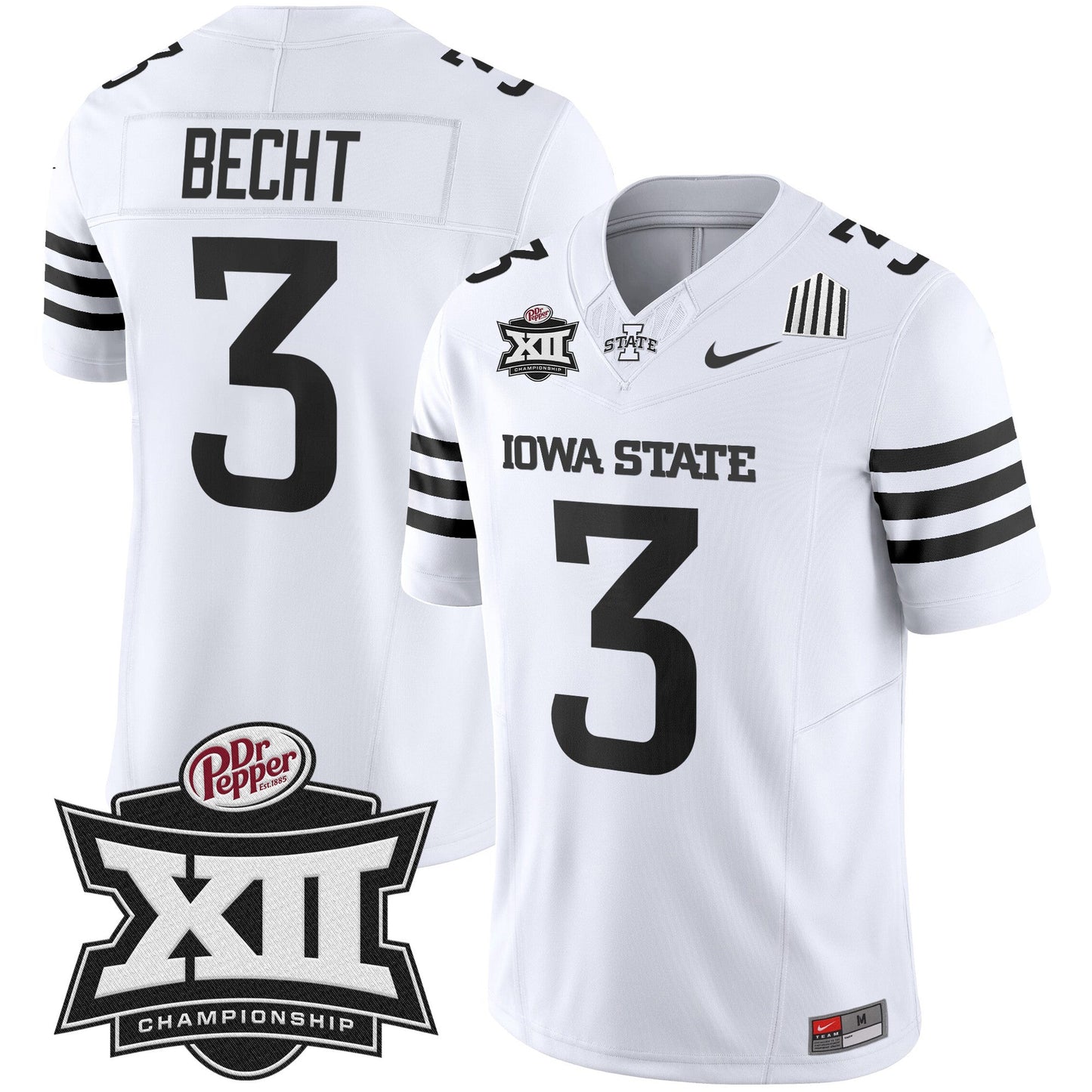 Iowa State 2024 Big 12 Championship Patch Vapor Limited Jersey - All Stitched