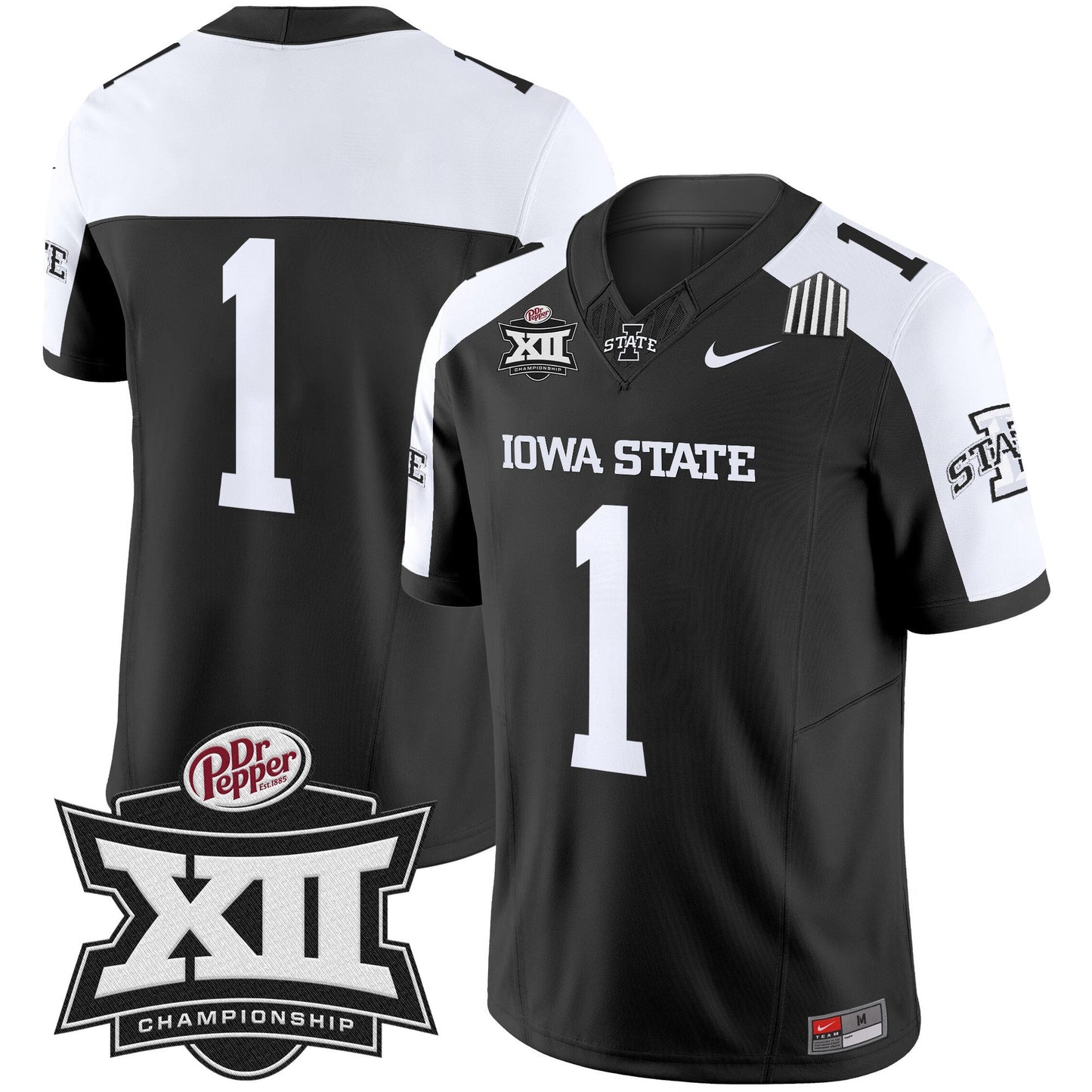 Iowa State 2024 Big 12 Championship Patch Vapor Limited Jersey - All Stitched