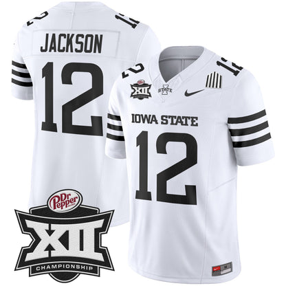 Iowa State 2024 Big 12 Championship Patch Vapor Limited Jersey - All Stitched