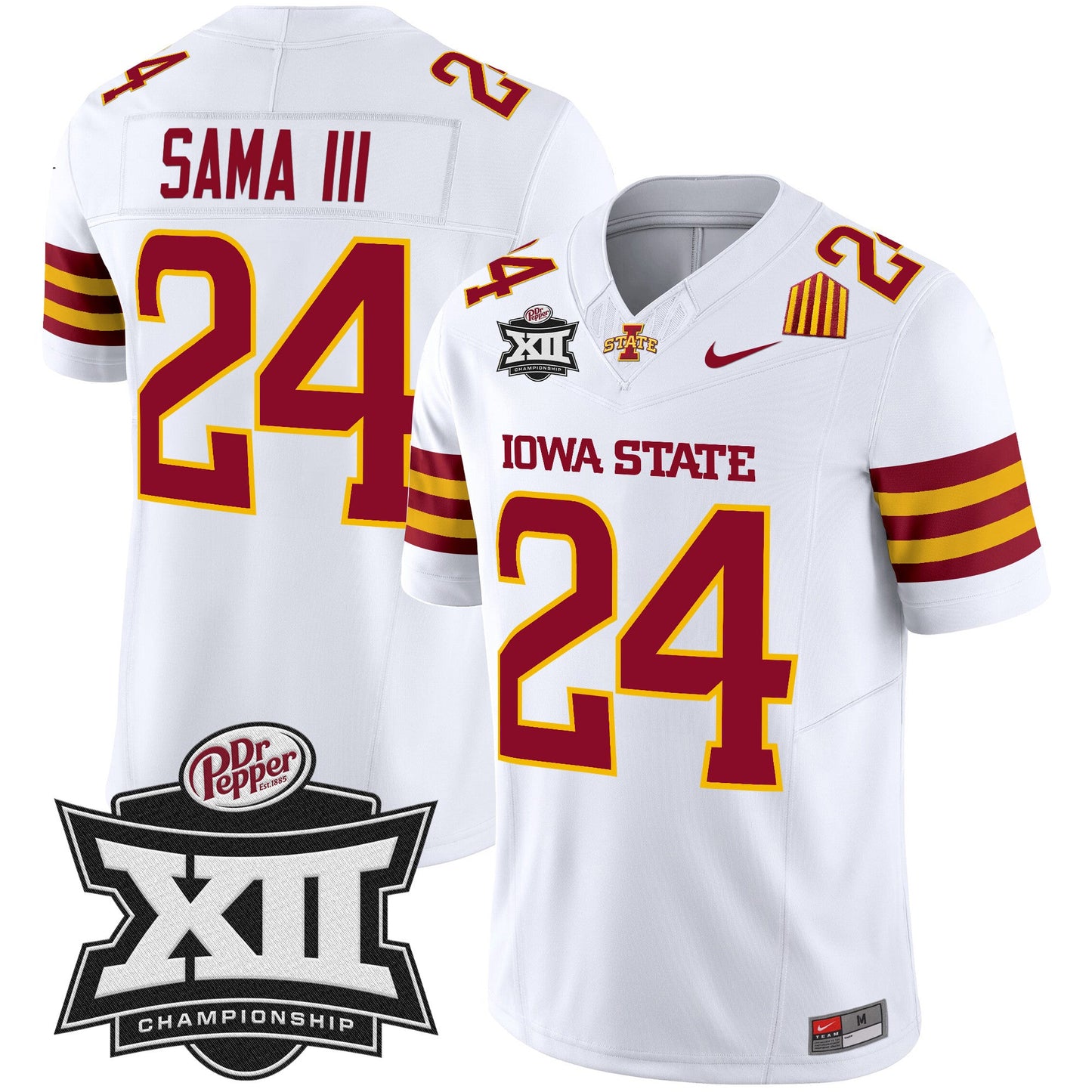 Iowa State 2024 Big 12 Championship Patch Vapor Limited Jersey - All Stitched