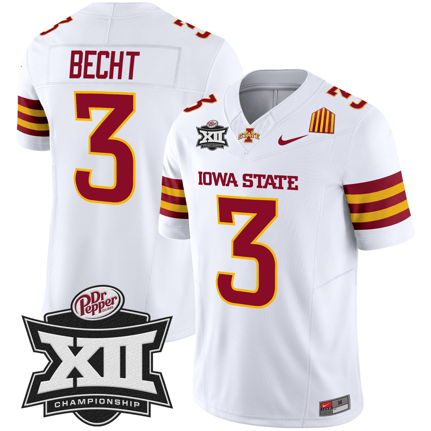 Iowa State 2024 Big 12 Championship Patch Vapor Limited Jersey - All Stitched