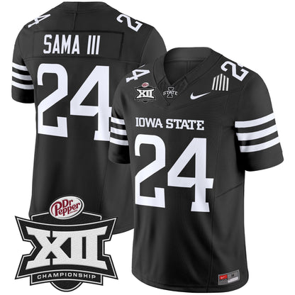 Iowa State 2024 Big 12 Championship Patch Vapor Limited Jersey - All Stitched